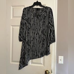 New Directions size L. Asymmetrical bottom blouse.  NWOT